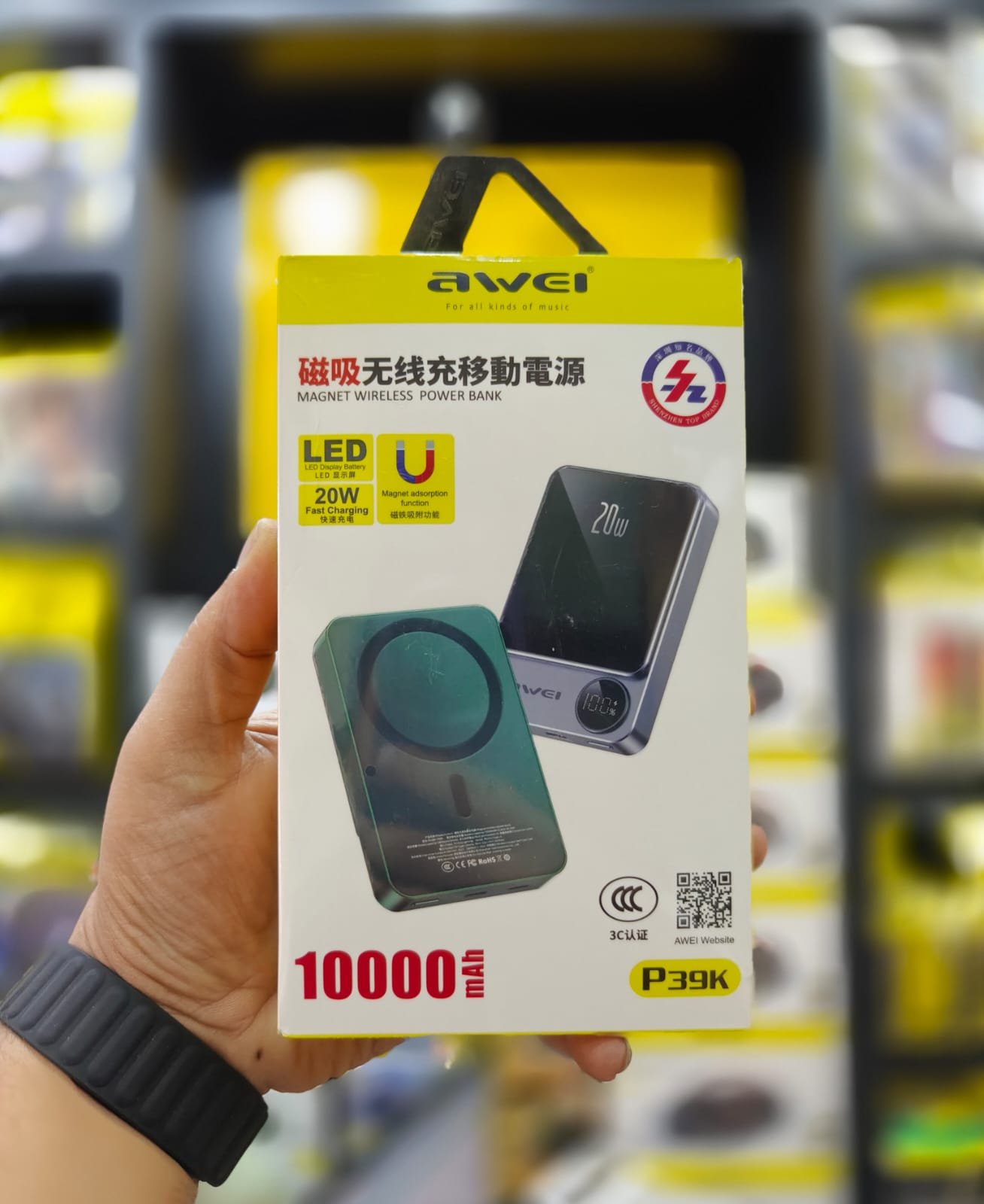Awei P39k 10000mah 20w PD wireless magnetic PowerBank - Image 2